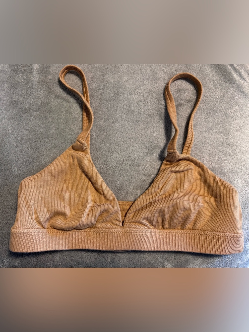 Parade Everyday Ribbed Wireless Bralette - Tan